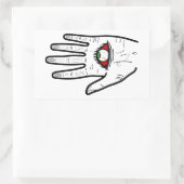 Allsehende Hand Auge Rechteckiger Aufkleber (Tasche)