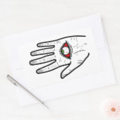 Allsehende Hand Auge Rechteckiger Aufkleber (Umschlag)