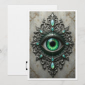 Allsehendes Auge Brosche Karte (Vorne/Hinten)