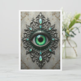 Allsehendes Auge Brosche Karte