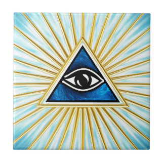 Allsehendes Auge Gottes, Pyramide, Freimaurer Fliese