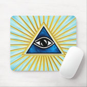 Allsehendes Auge Gottes, Pyramide, Freimaurer Mousepad (Mit Mouse)