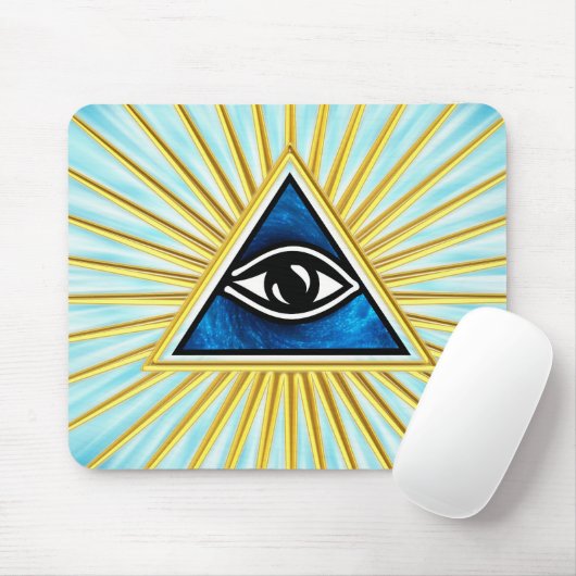 Allsehendes Auge Gottes, Pyramide, Freimaurer Mousepad (Mit Mouse)