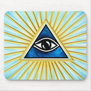 Allsehendes Auge Gottes, Pyramide, Freimaurer Mousepad