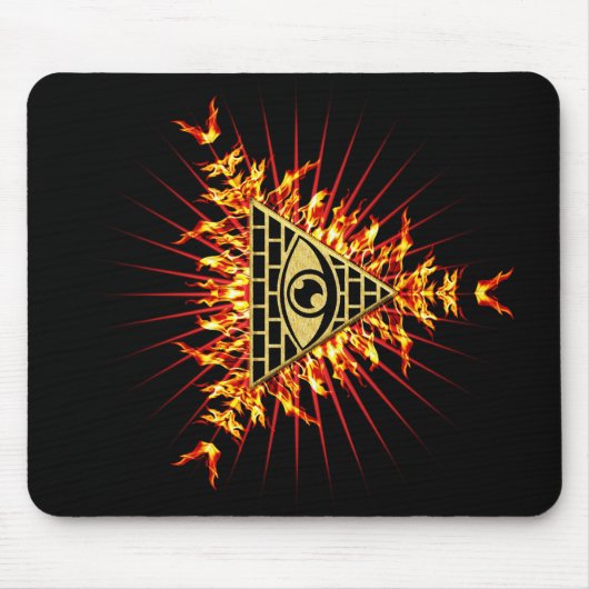 Allsehendes Auge Gottes, Pyramide, Vorsehung Mousepad (Vorne)