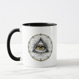 Allsehendes Auge Heilige Geometrie Tasse