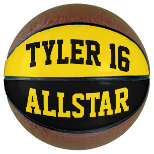 Allstar Black und Dayglow Yellow Basketball