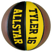 Allstar Black und Dayglow Yellow Basketball (Vertikal)