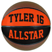 Allstar Black und Orange Personalize Basketball (Vorderseite)