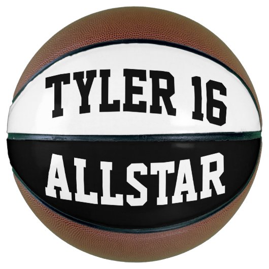 Allstar Black und White Basketball (Vorderseite)