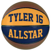 Allstar Blue Gold Basketball (Vorderseite)