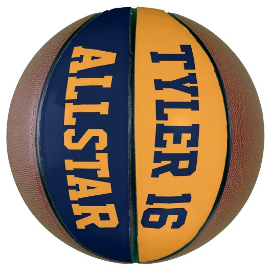 Allstar Blue Gold Basketball (Vertikal)