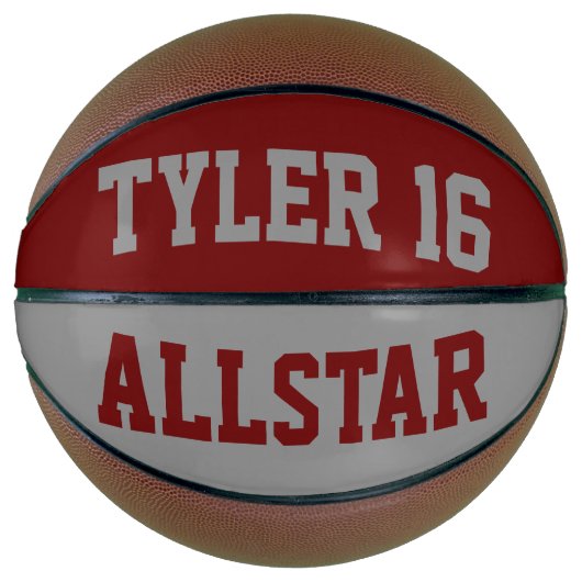 Allstar Red und Grau Basketball (Vorderseite)