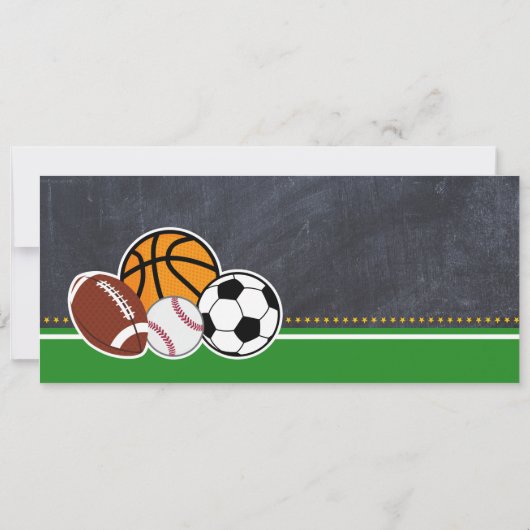 Allstar Sport Ticket Geburtstag Einladung (Rückseite)