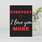 Alltag ich Liebe Sie mehr Dankeskarte (Stehend Vorderseite)