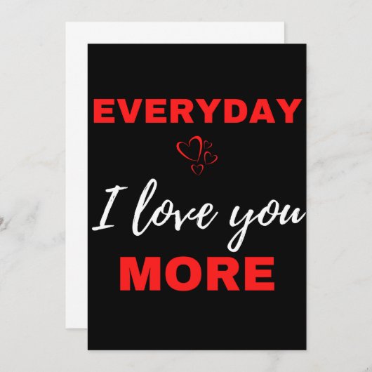 Alltag ich Liebe Sie mehr Dankeskarte (Vorne/Hinten)