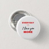 Alltag ich Liebe Sie mehr Schwarz Button (Vorne & Hinten)