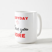 Alltag ich Liebe Sie mehr Schwarz Kaffeetasse (VorderseiteRechts)