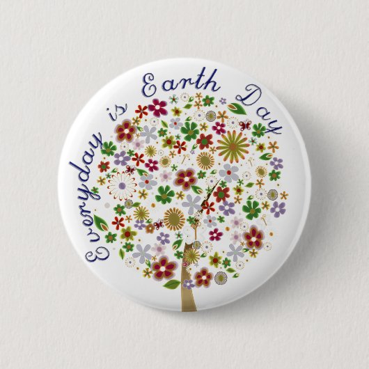Alltag ist der Tag der Erde Button (Vorderseite)