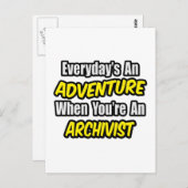 Alltag ist ein Abenteuer .. Archivar Postkarte (Vorne/Hinten)