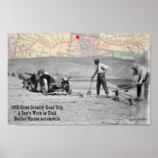 Alltag Utah 1908 Road Trip Poster