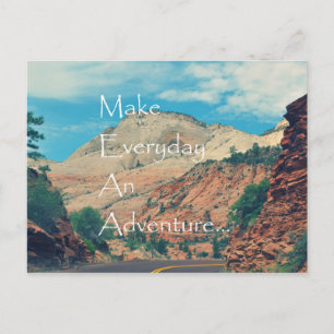 Alltag zu einem Abenteuer machen Postkarte
