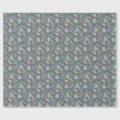 Alltägliche Ditsy Floral in Jewel Tones Geschenkpapier (Flach)