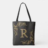 Alltägliche Eleganz: Personalisiertes Goldmonogram Tasche (Rückseite)