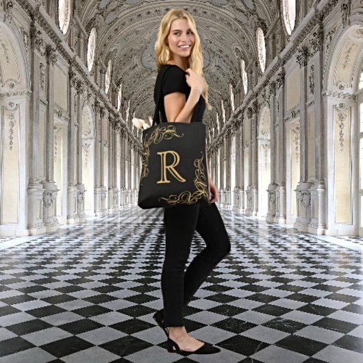 Alltägliche Eleganz: Personalisiertes Goldmonogram Tasche