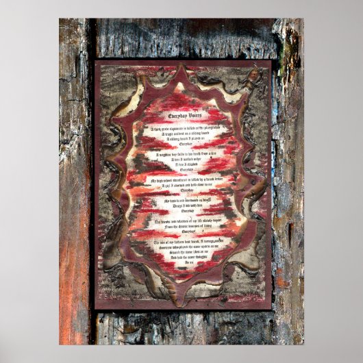 Alltägliche Stimmen Poster (Vorne)