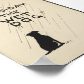 Alltäglicher "Der nasse Hund" Vintager Lithograph Poster (Ecke)