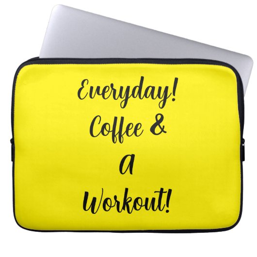 Alltäglicher Kaffee & Ein Workout Laptopschutzhülle (Vorderseite)