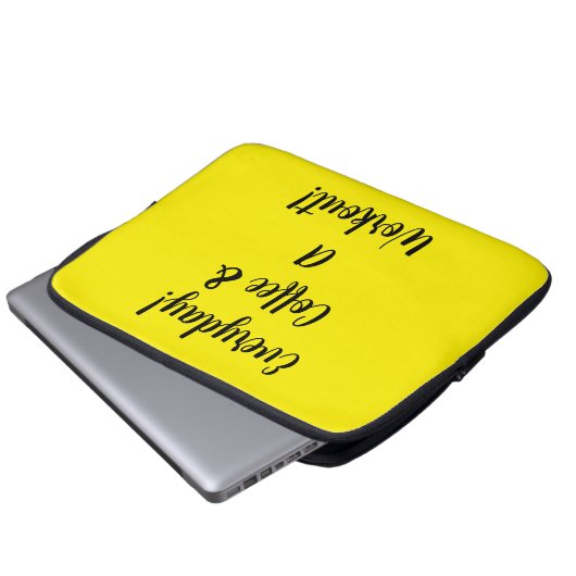 Alltäglicher Kaffee & Workout Laptopschutzhülle (Vorne Knopf)