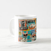 Alltagsberuf Französische Bulldogge Kaffeetasse (Vorderseite Links)