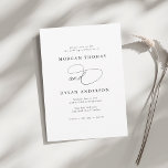 Allure Calligraphy White Wedding Einladung<br><div class="desc">Die Allure Black and White Wedding Stationery Collection 2025 bietet ein elegantes und zeitloses Design, das sich ideal für Paare eignet, die an ihrem besonderen Tag auf der Suche nach Eleganz sind. Diese Kollektion vereint klassische Schwarz-Weiß-Elemente und sorgt für einen visuellen Effekt, während eine raffinierte Ästhetik erhalten bleibt. Jedes Stück...</div>