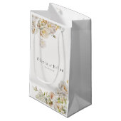 Allure - White Roses & Gipskraut Wedding Kleine Geschenktüte (Vorderseite Schrägansicht)