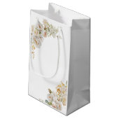 Allure - White Roses & Gipskraut Wedding Kleine Geschenktüte (Rückseite Schrägansicht)