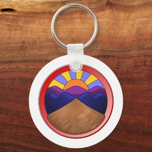 Alluvial Fan-Geology-Logo Schlüsselanhänger (Vorderseite)