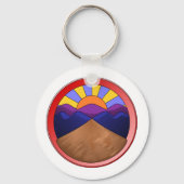 Alluvial Fan-Geology-Logo Schlüsselanhänger (Rückseite)