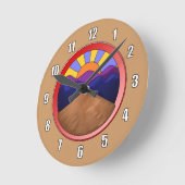 Alluvial-Fan-Logo Runde Wanduhr (Winkel)