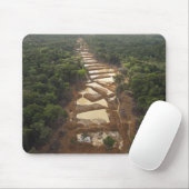 Alluvialer Goldbergbau. Regenwald, Guyana. Mousepad (Mit Mouse)