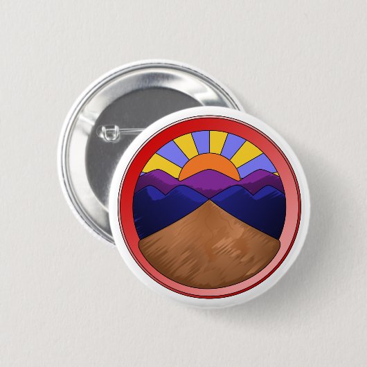 Alluvialfächer-Geologie-Logo Button (Vorne & Hinten)