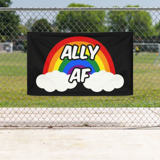 Ally AF I - LGBTQ-Flaggen Gay Trans Queer Stolz Banner (Insitu)