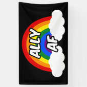 Ally AF I - LGBTQ-Flaggen Gay Trans Queer Stolz Banner (Vertikal)