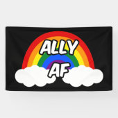 Ally AF I - LGBTQ-Flaggen Gay Trans Queer Stolz Banner (Horizontal)