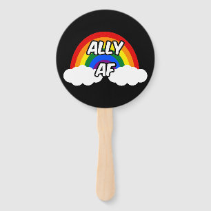 Ally AF I - LGBTQ-Flaggen Gay Trans Queer Stolz Fächer