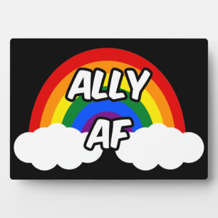 Ally AF I - LGBTQ-Flaggen Gay Trans Queer Stolz Fotoplatte