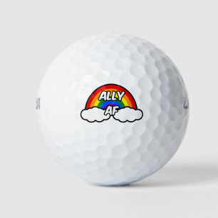 Ally AF I - LGBTQ-Flaggen Gay Trans Queer Stolz Golfball