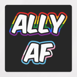 Ally AF II - Queer Stolz der Gay Trans-Flagge für Etiketten