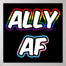 Ally AF II - Queer Stolz der Gay Trans-Flagge für